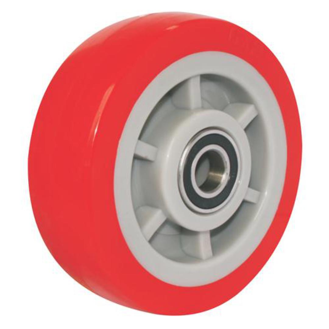 WHEEL 125mm URETHANE RED image 0