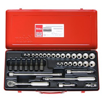 SOCKET SET 3/8" METRIC & IMPERIAL 36pc WITH INHEX KOKEN image 0
