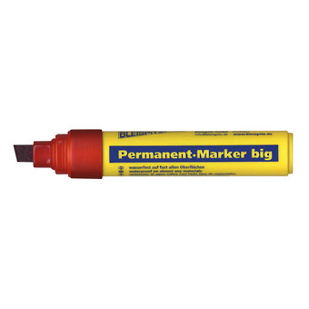 MARKER PERMANENT RED CHISEL TIP 4-12mm BLEISPITZ image 0