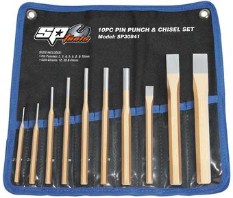 PUNCH SET PIN & CHISEL 10pc SP TOOLS image 0