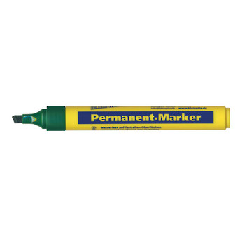 MARKER PERMANENT GREEN CHISEL TIP 1.5-5mm BLEISPITZ image 0