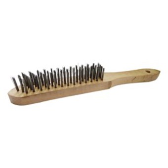 BRUSH HAND WOODEN HDLE SHORT 4 ROW image 0