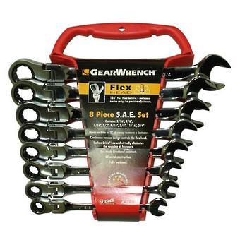 WRENCH RATCHET SET FLEXI 5/16-3/4" 8pc GEARWRENCH image 0