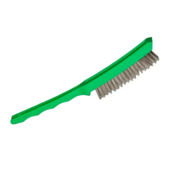 BRUSH STAINLESS STEEL WIRE GREEN HANDLE image 0