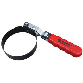 OIL FILTER WRENCH BAND TYPE 75-95mm SWIVEL HDLE AMPRO image 0