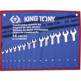 WRENCH R&OE SET 6-19mm 14pc KING TONY image 0