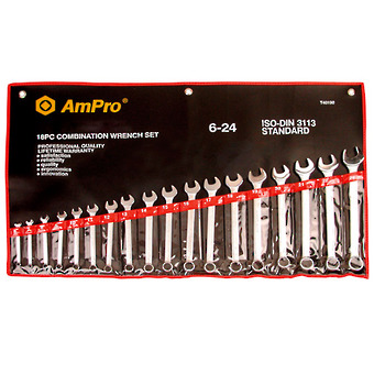 WRENCH R&OE SET 6-24mm 18pc AMPRO image 0