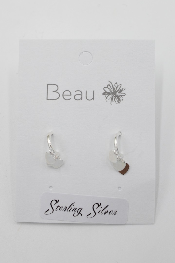 Sterling Silver Waterfall Heart Earrings image 2