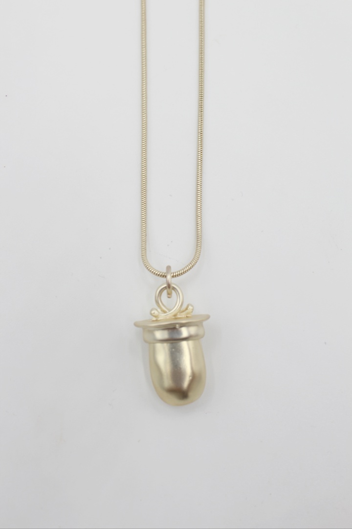 Acorn Necklace Matt Gold (Sale) image 1