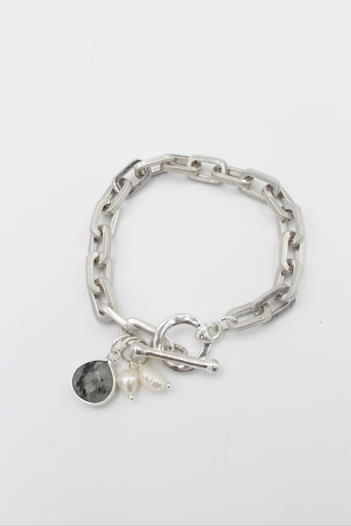 Marlow Silver Link Bracelet image 0