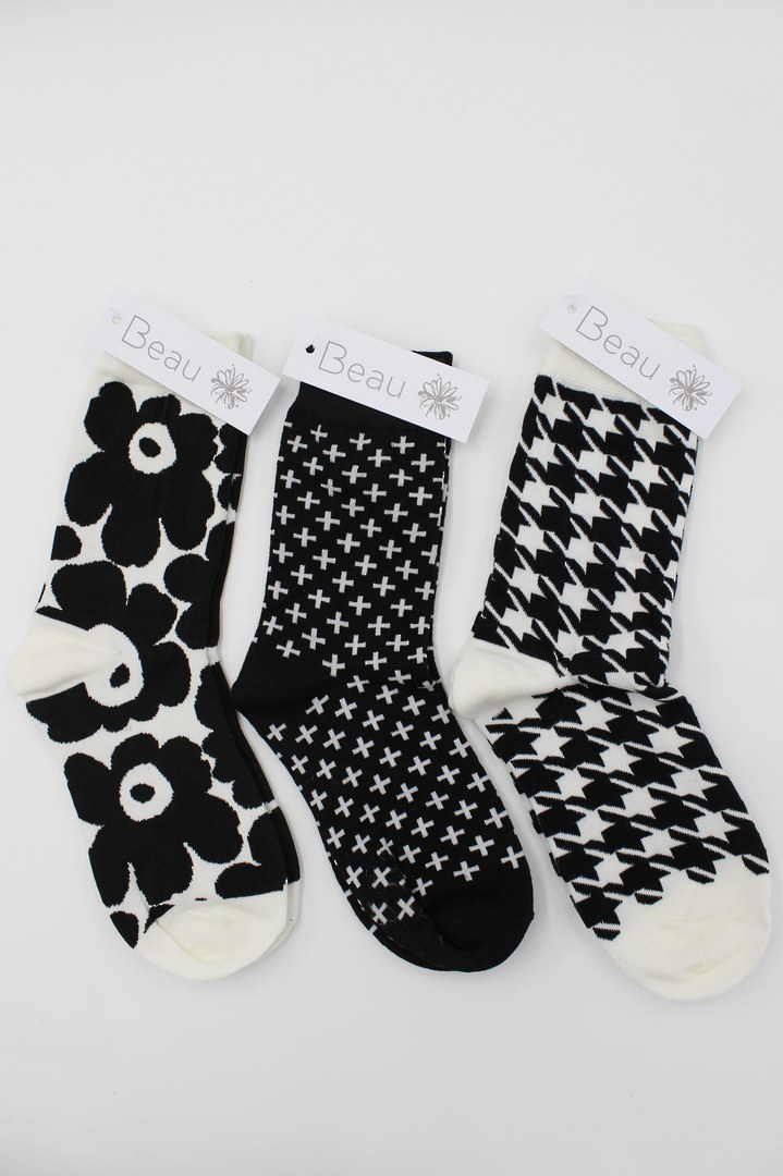Monochrome Socks Pack of 3 image 0