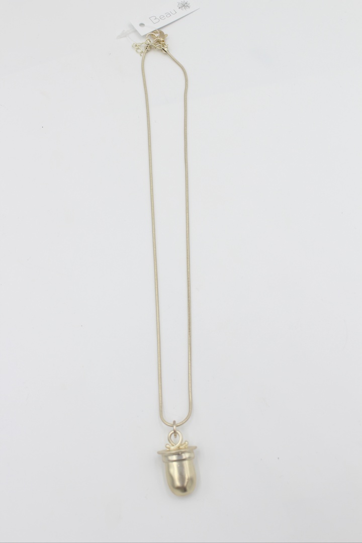 Acorn Necklace Matt Gold (Sale) image 0
