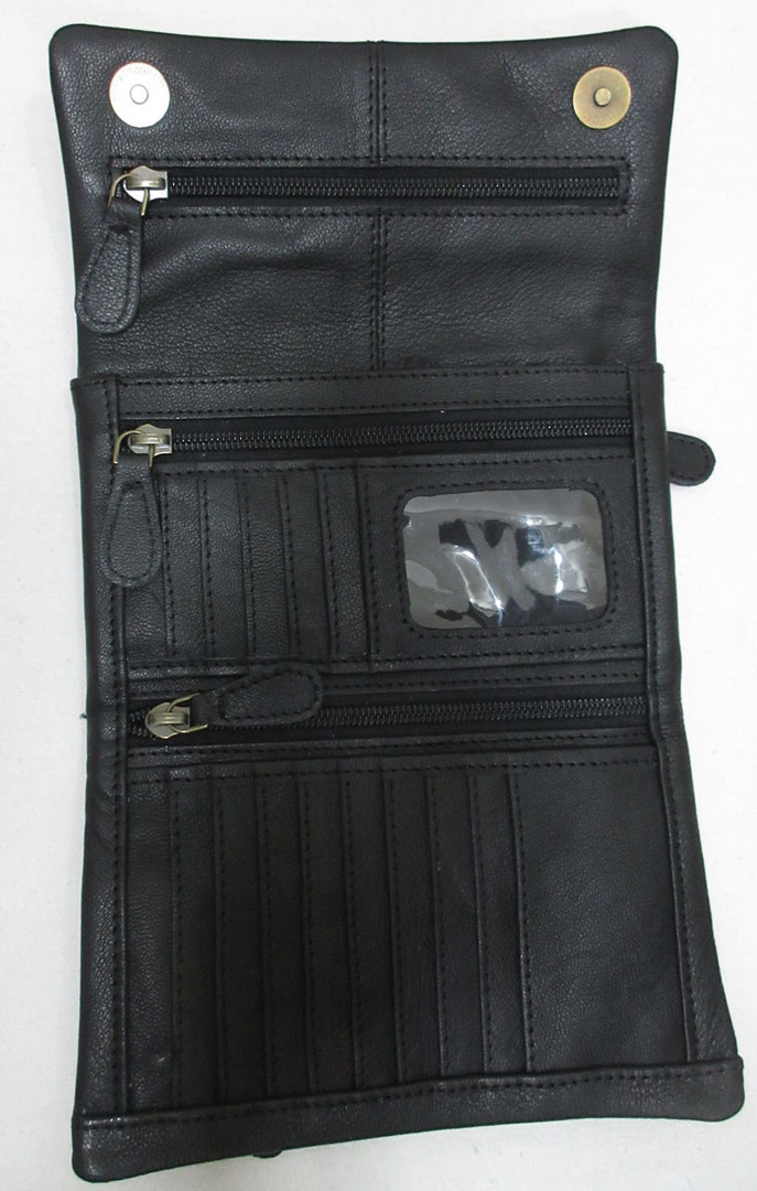 Stockholm Leather Wallet Black image 1