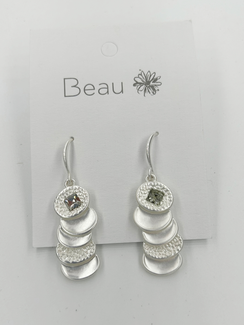 Stacked Silver Earrings image 0