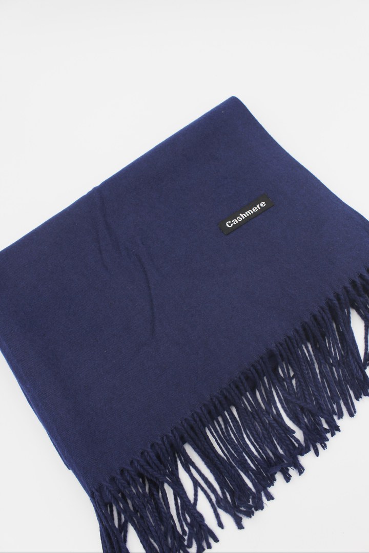 Cashmere Scarf Navy image 0