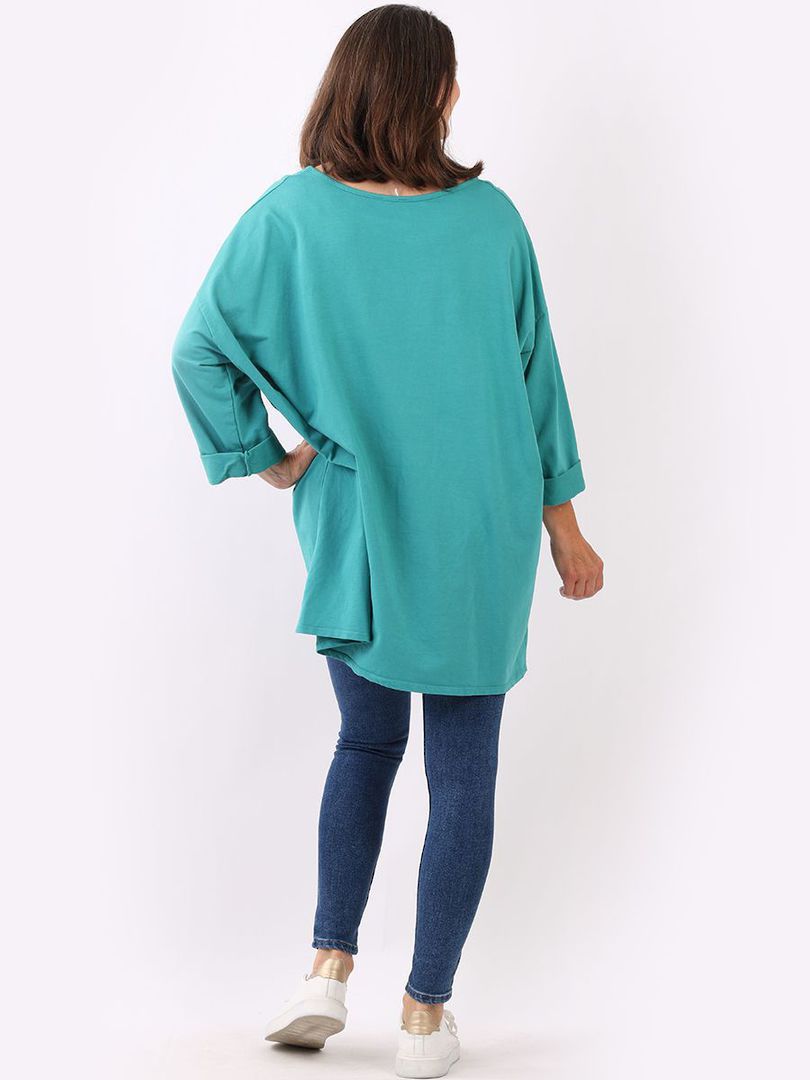 Zola Star Sweater Teal "Made in Italy" image 3