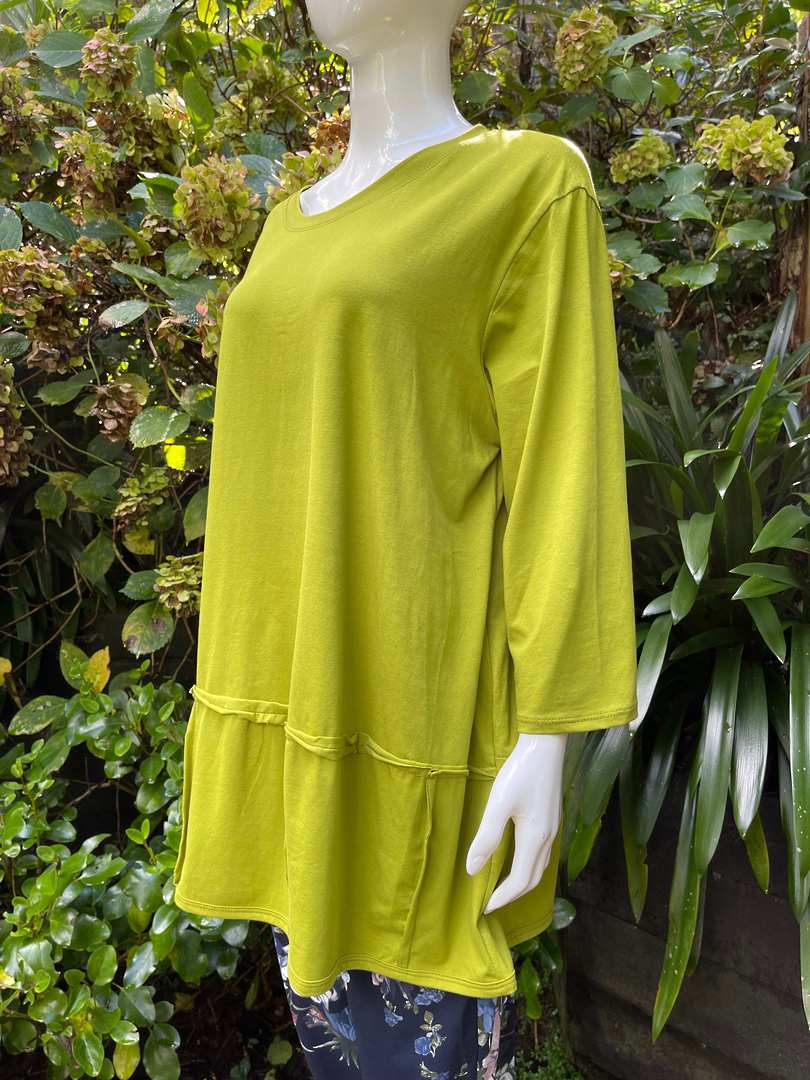 Billie Panel Sweater Lime image 1