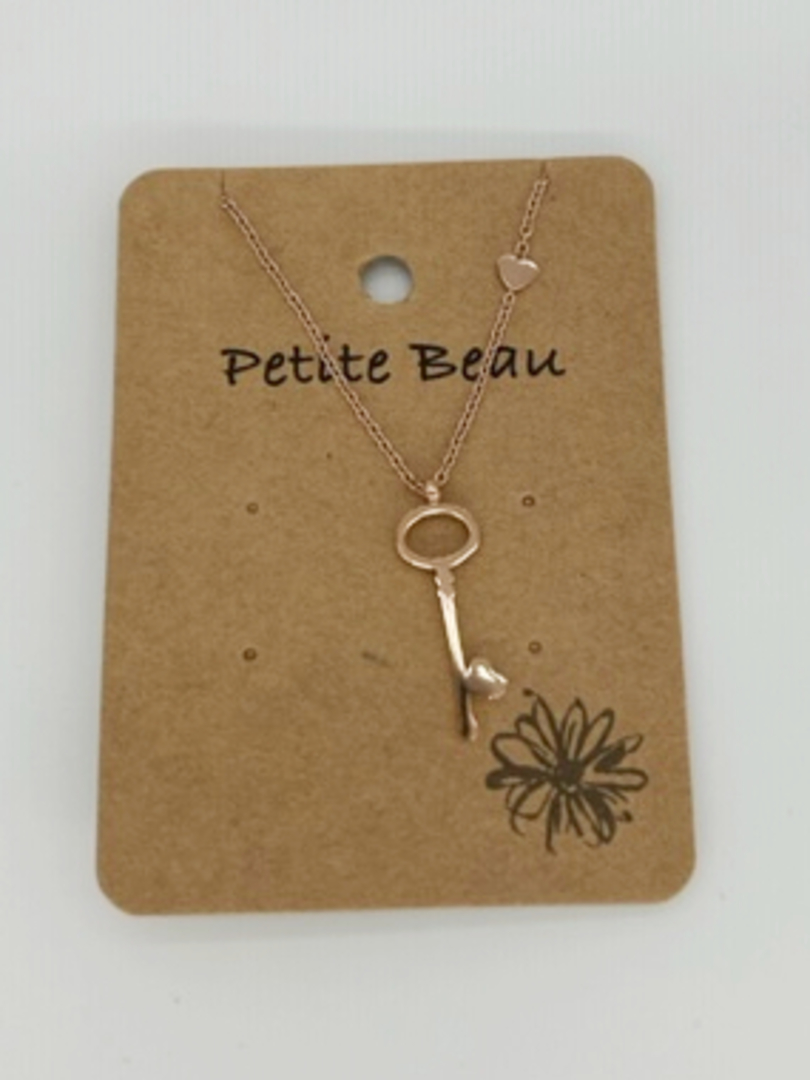 Petite Beau Stainless Steel Key Necklace image 0
