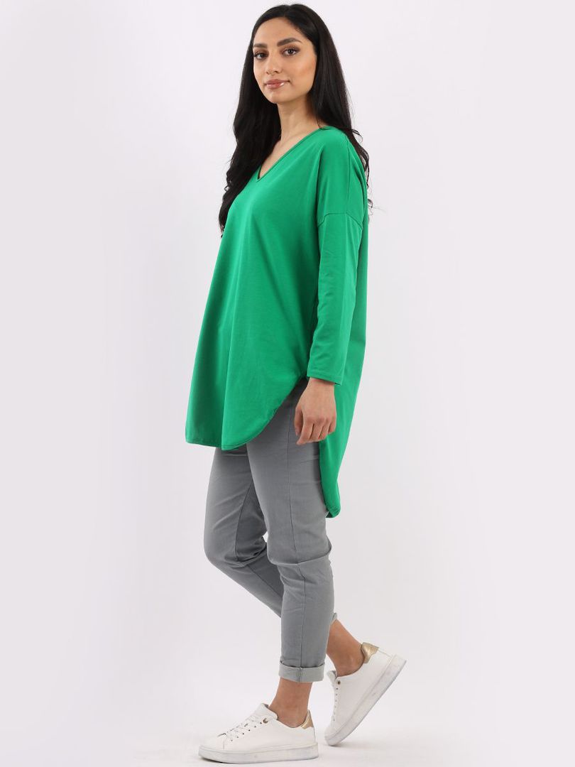 Amelia V Neck Top Apple Green image 2