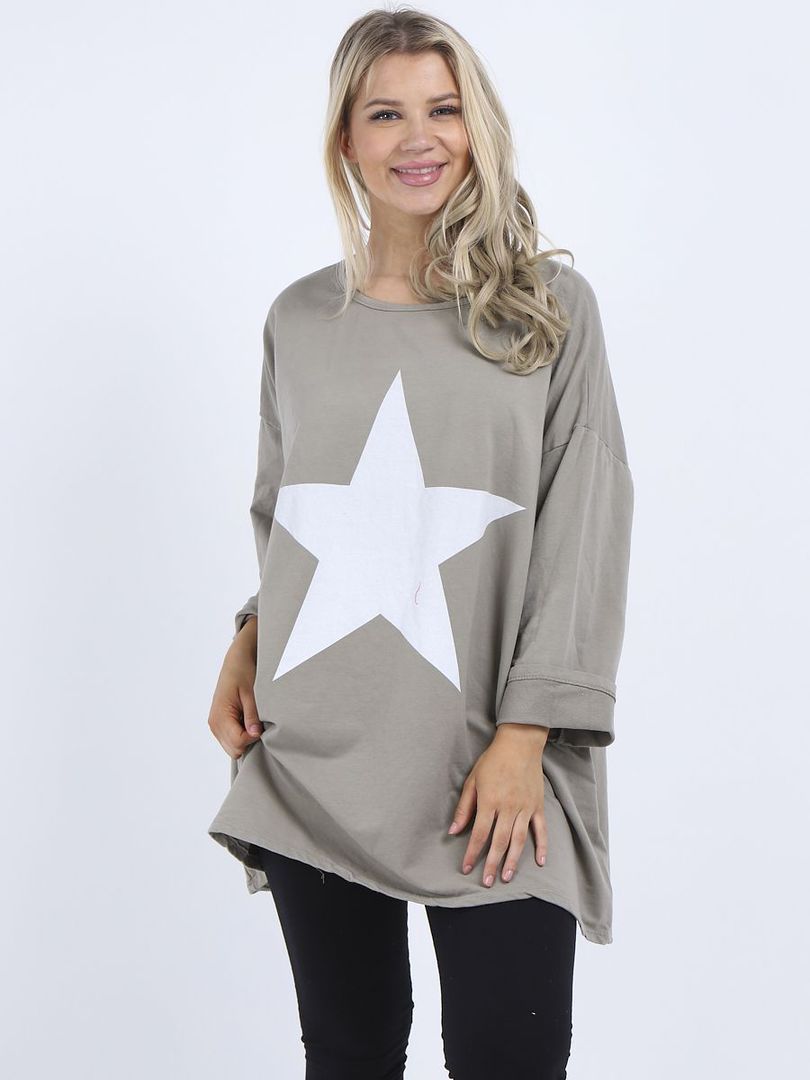 Zola Star Sweater Mocha "Made in Italy" image 1