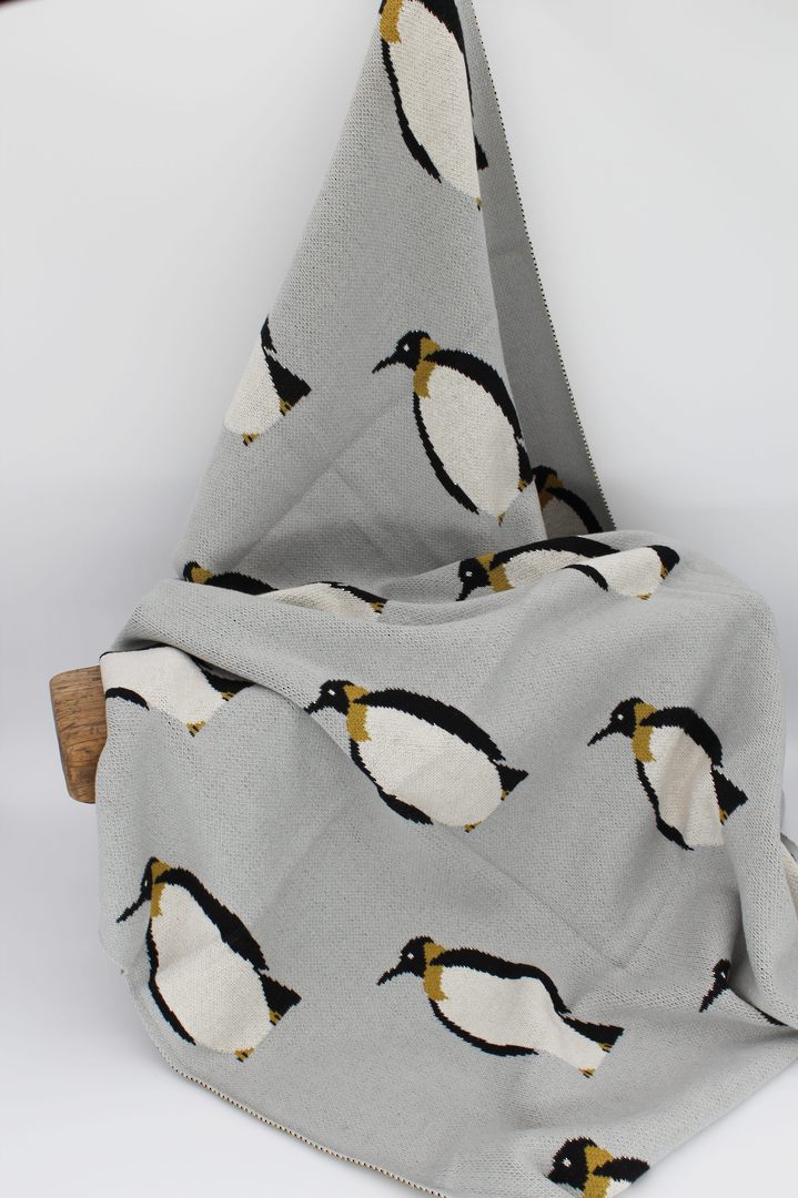 Penguin Parade Baby Blanket image 0