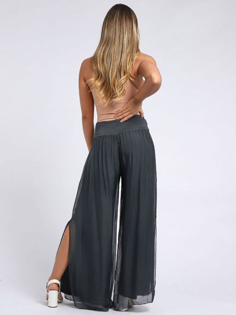 Skylar Silk Trousers Charcoal image 3