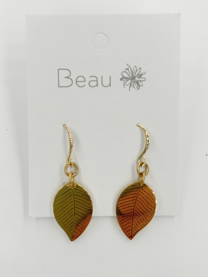 Gold Leaf Earring image 2