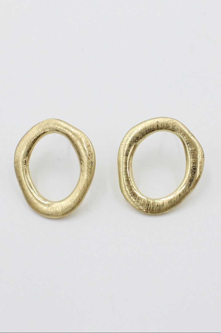 Mia Gold Circle Earrings image 0