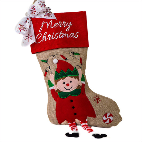 Merry Christmas Elf Stocking image 0