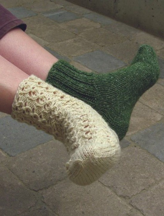Fancy and Simple Socks -  Small Hemp and Wool Knitting Project image 2