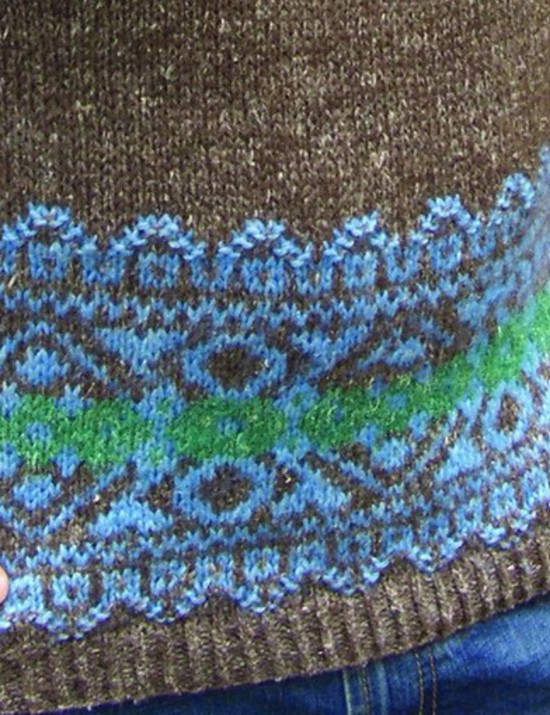Border Fairisle - Hemp and Wool Knitting Pattern - Mens image 1