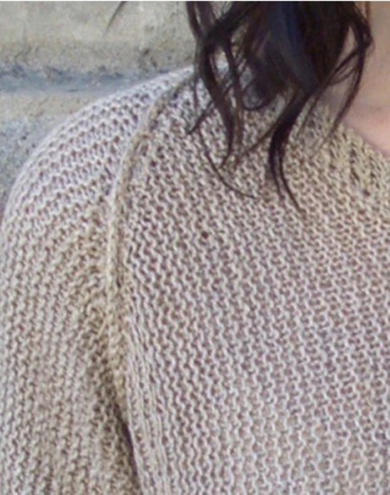 Casual Garter Stitch Pullover Hemp Knitting Pattern image 1