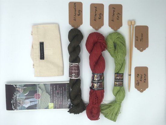 Get to Know Hemp Knitting Yarn - Kit Three - Various Colours image 0