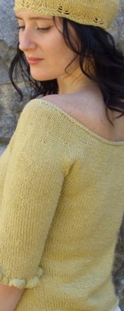 Ruffles and Lace Top Hemp Knitting Pattern image 1