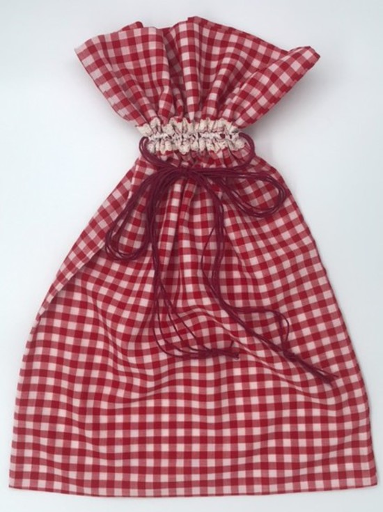 Red Gingham Retro Inspired Draw String Bag - Poly/Cotton image 0