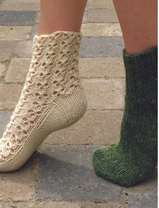 Fancy and Simple Socks -  Small Hemp and Wool Knitting Project image 1