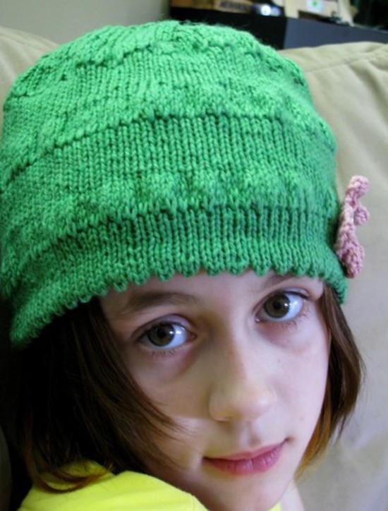 Girly Cloche Hat - Hemp Knitting Pattern image 2