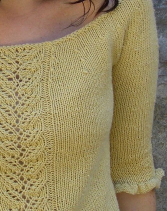 Ruffles and Lace Top Hemp Knitting Pattern image 2