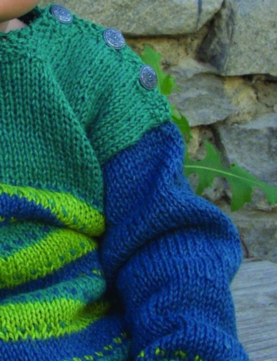 Tiny Tykes Stripes Hemp Knitting Pattern - Childrens image 1