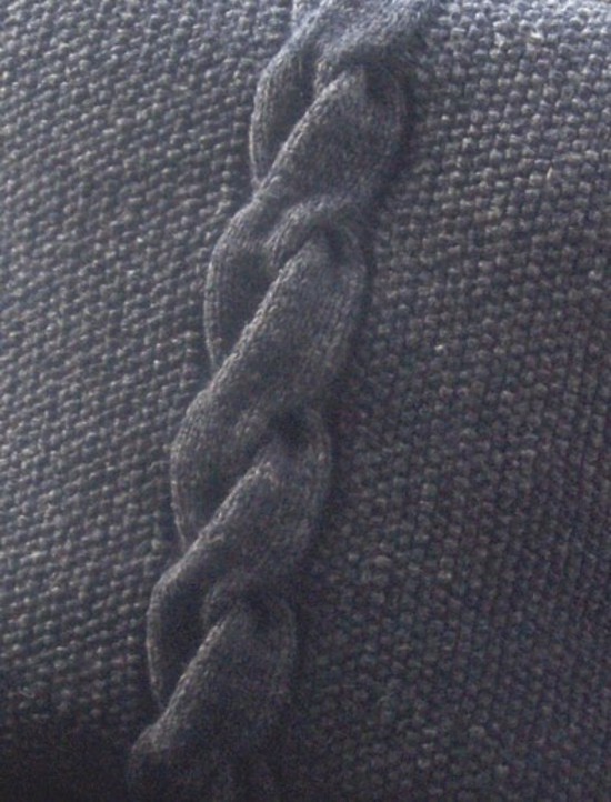 Chunky Cable Cushion - Small Hemp Knitting Project image 3