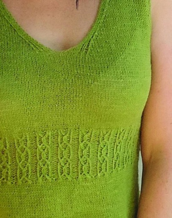 Kathy's Knot Garden Tank Top 4 Ply Hemp Knitting Pattern image 0