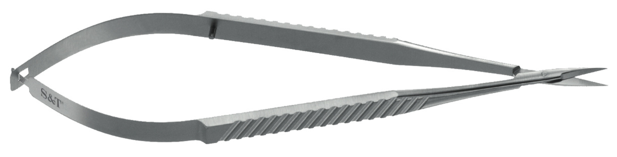 S&T SAS-15T Scissor Adventitia 15cm Flat Handle Straight Fine Serrated 19mm  Blade