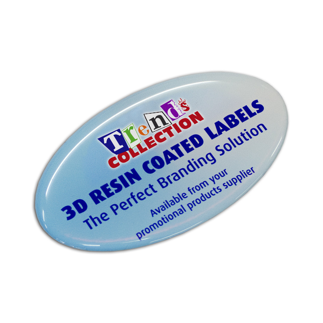 Resin Coated Labels 74 x 43mm Oval image 0