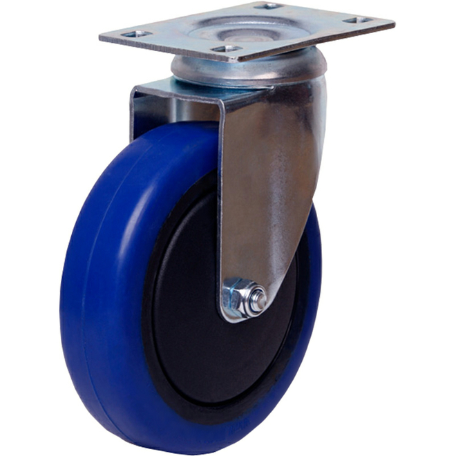 Swivel Castor with 100mm Rebound Rubber Wheel image 0