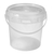 Click to swap image: COPACK Round Tab-Pail 1 Litre Clear T/E Base &amp; Clear Lid