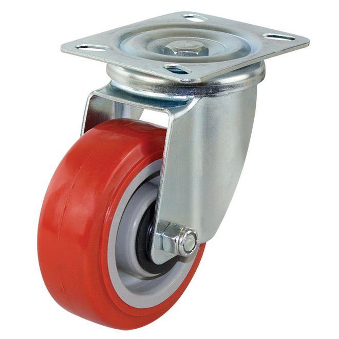 Swivel Castor with 100mm Polyurethane Wheel image 0