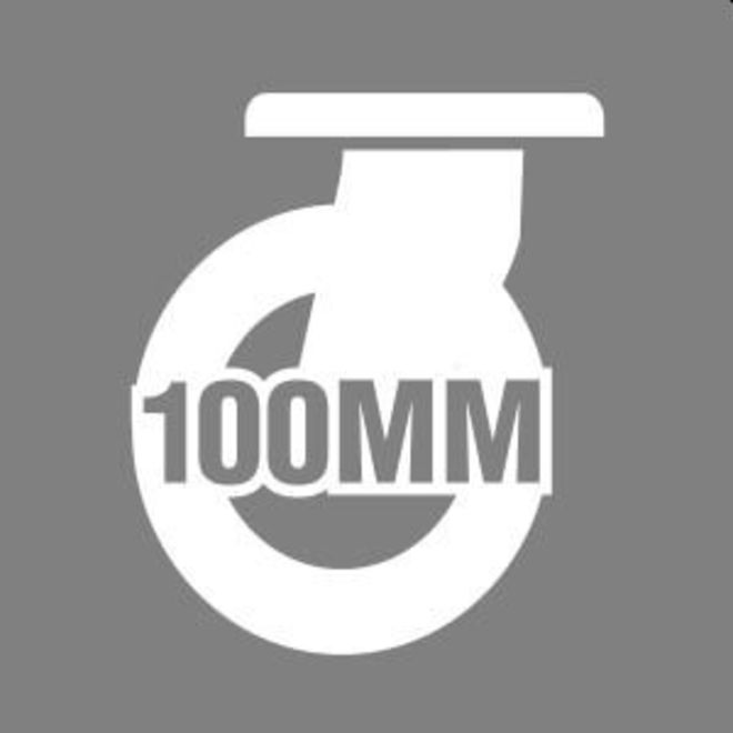 100mm Grey Polyurethane Wheel image 1