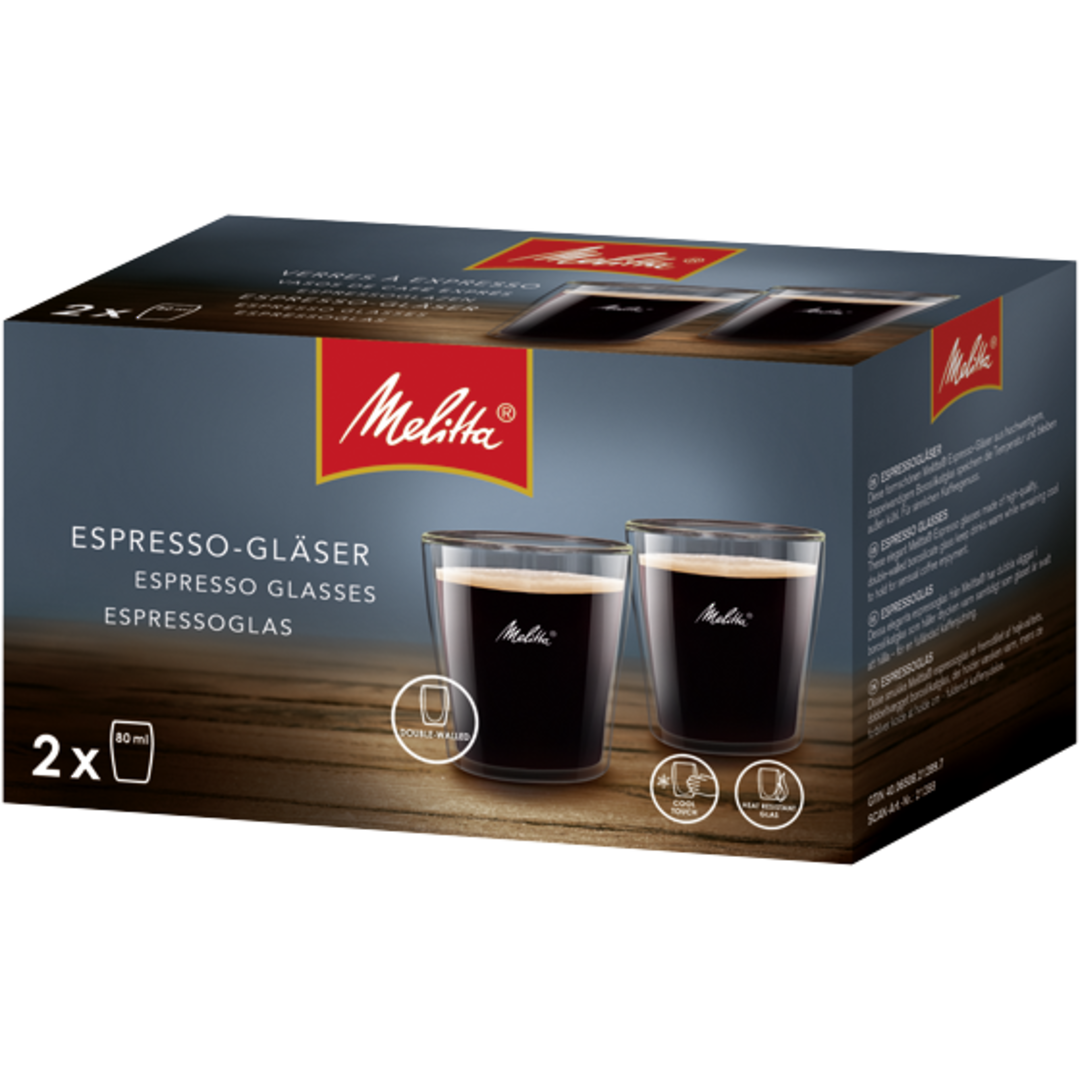 Melitta Espresso Coffee Glasses Double Walled Set of 2 pcs image 1