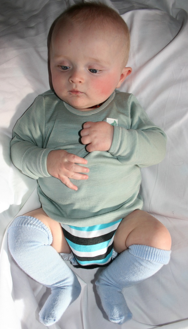 Merino Wool Baby Top - plain image 2