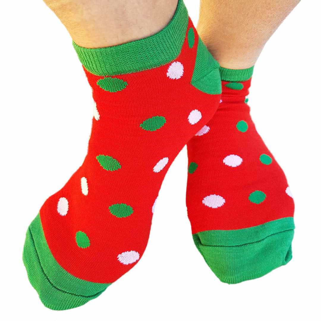 Merino Crop Socks with Dots - one size fits most image 0